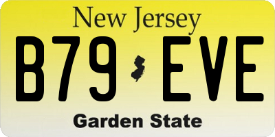 NJ license plate B79EVE