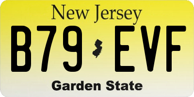 NJ license plate B79EVF