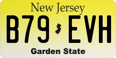NJ license plate B79EVH