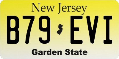 NJ license plate B79EVI