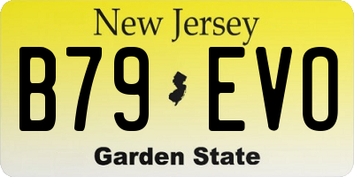 NJ license plate B79EVO