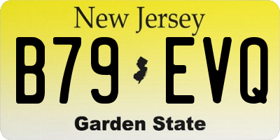NJ license plate B79EVQ