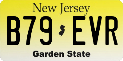 NJ license plate B79EVR