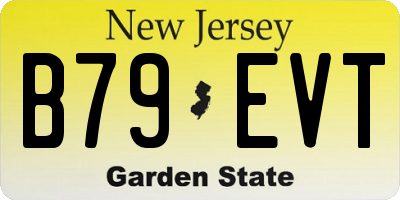 NJ license plate B79EVT