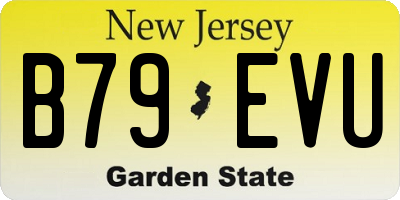 NJ license plate B79EVU