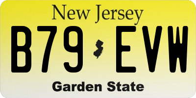 NJ license plate B79EVW