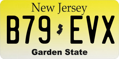 NJ license plate B79EVX