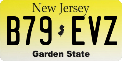 NJ license plate B79EVZ