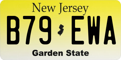 NJ license plate B79EWA