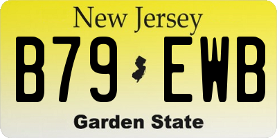 NJ license plate B79EWB