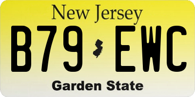 NJ license plate B79EWC