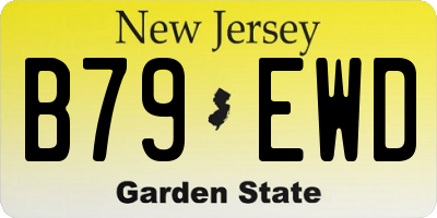 NJ license plate B79EWD