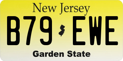 NJ license plate B79EWE