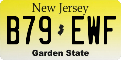 NJ license plate B79EWF