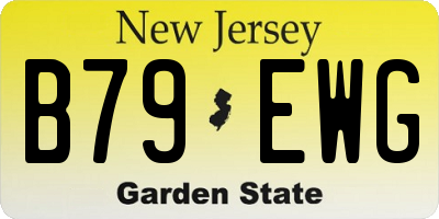 NJ license plate B79EWG