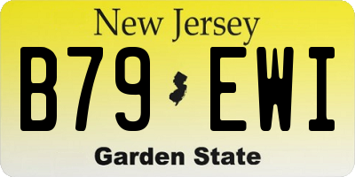 NJ license plate B79EWI