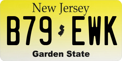 NJ license plate B79EWK
