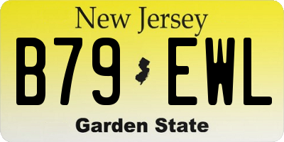 NJ license plate B79EWL
