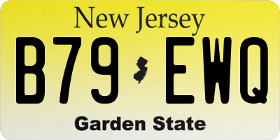 NJ license plate B79EWQ