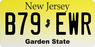 NJ license plate B79EWR