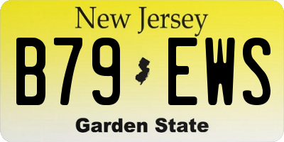 NJ license plate B79EWS