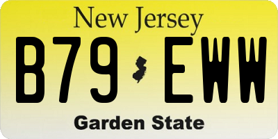 NJ license plate B79EWW