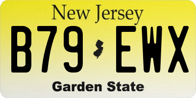 NJ license plate B79EWX