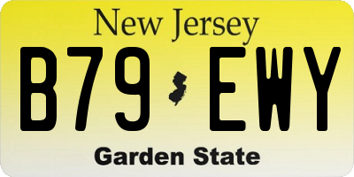 NJ license plate B79EWY