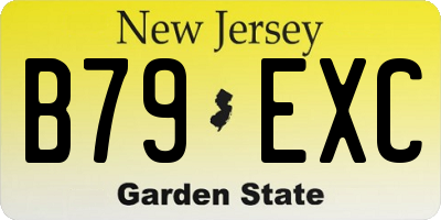 NJ license plate B79EXC