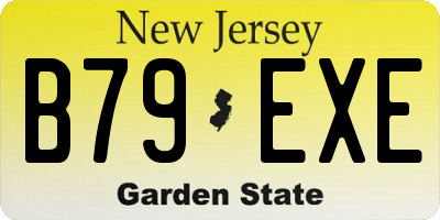 NJ license plate B79EXE