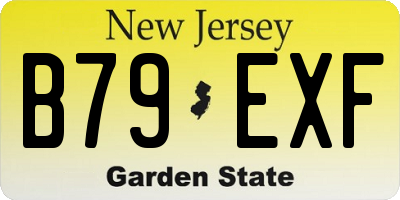 NJ license plate B79EXF
