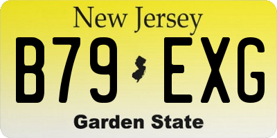 NJ license plate B79EXG