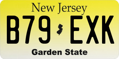 NJ license plate B79EXK