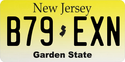 NJ license plate B79EXN