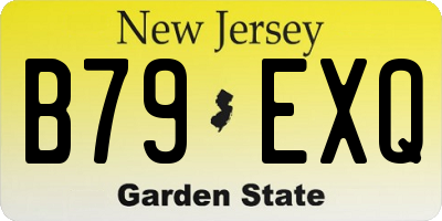 NJ license plate B79EXQ