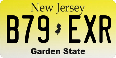 NJ license plate B79EXR