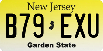 NJ license plate B79EXU