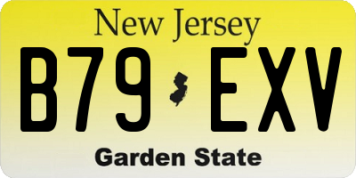 NJ license plate B79EXV