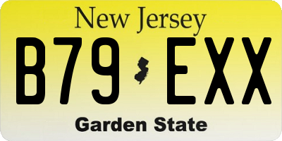 NJ license plate B79EXX
