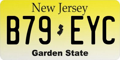 NJ license plate B79EYC
