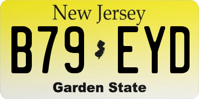 NJ license plate B79EYD