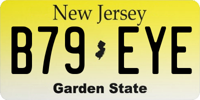 NJ license plate B79EYE