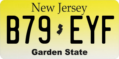 NJ license plate B79EYF