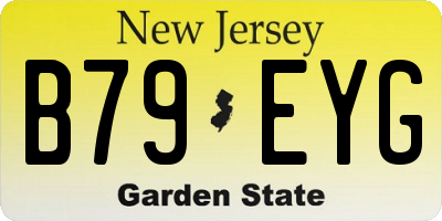 NJ license plate B79EYG