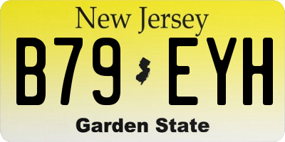NJ license plate B79EYH