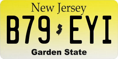 NJ license plate B79EYI
