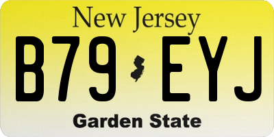NJ license plate B79EYJ