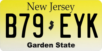NJ license plate B79EYK