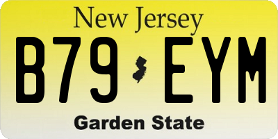 NJ license plate B79EYM