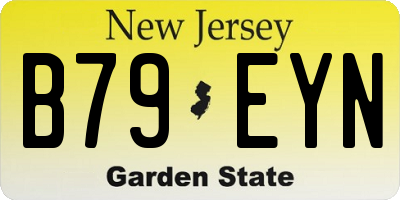 NJ license plate B79EYN